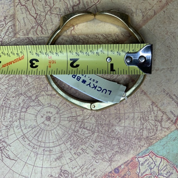 Lucky Brand Gold-Tone Double Stone Cuff Bracelet - Picture 7 of 8